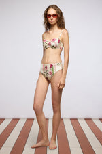 Rose and Tulip High-Waist Bikini Bottom