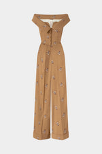 Corset Bodice Wide-Leg Jumpsuit