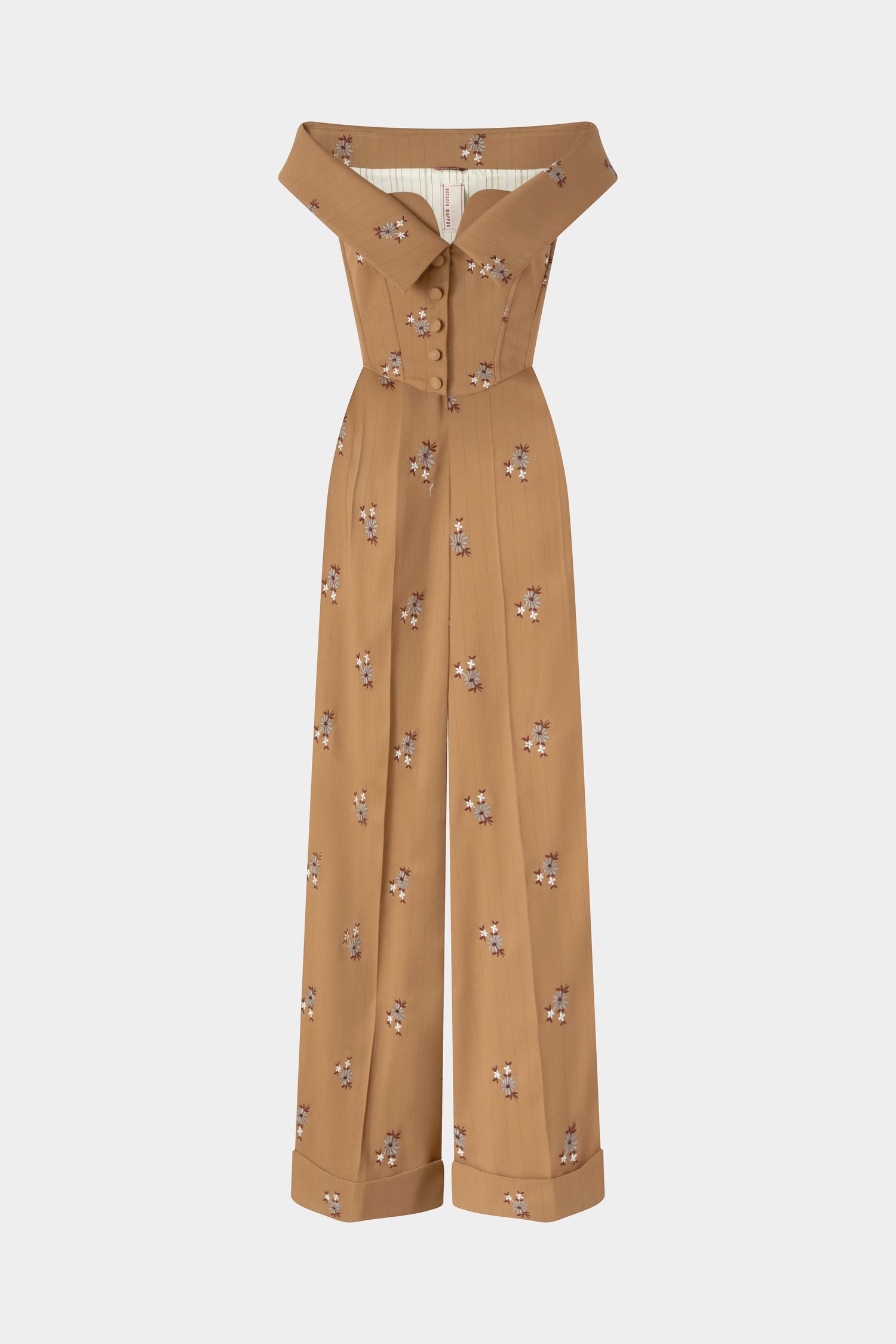 Corset Bodice Wide-Leg Jumpsuit