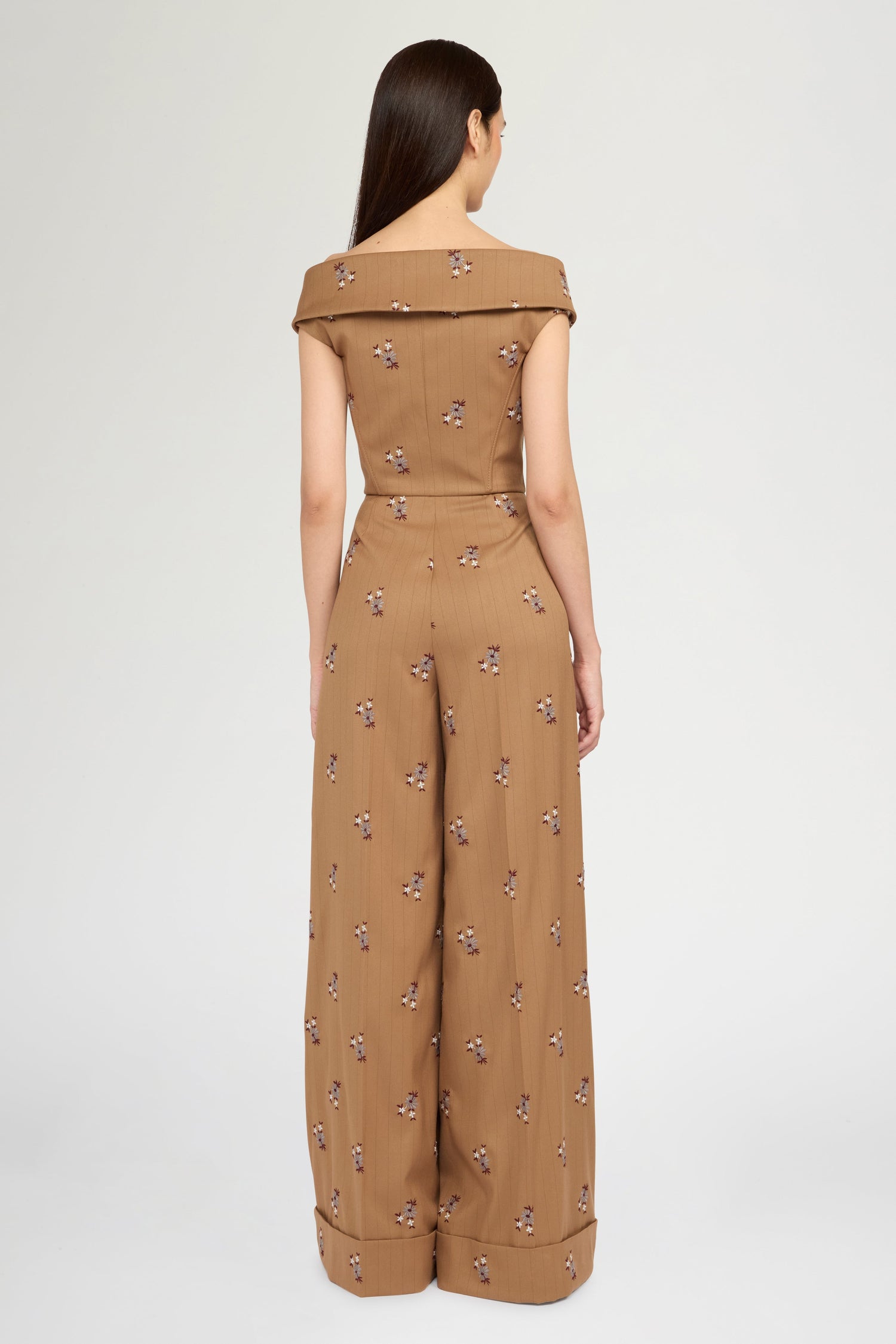 Corset Bodice Wide-Leg Jumpsuit
